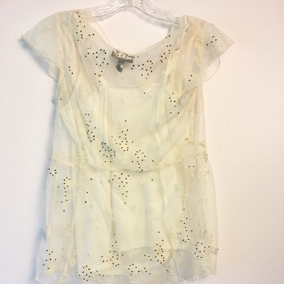 Jessica Simpson Sheer Floral Blouse Size XS - Picture 1 of 4